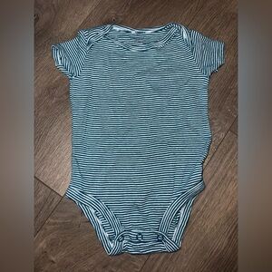 Carter's Blue and White Striped Bodysuit